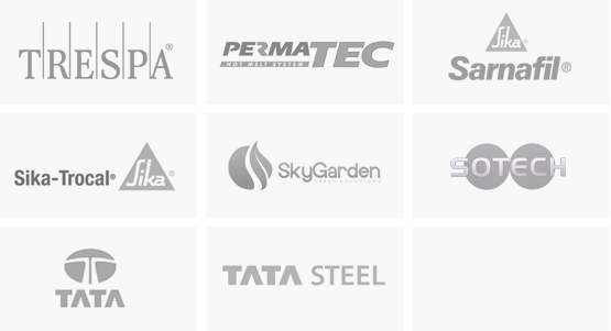 Product logos at Sage Roofing