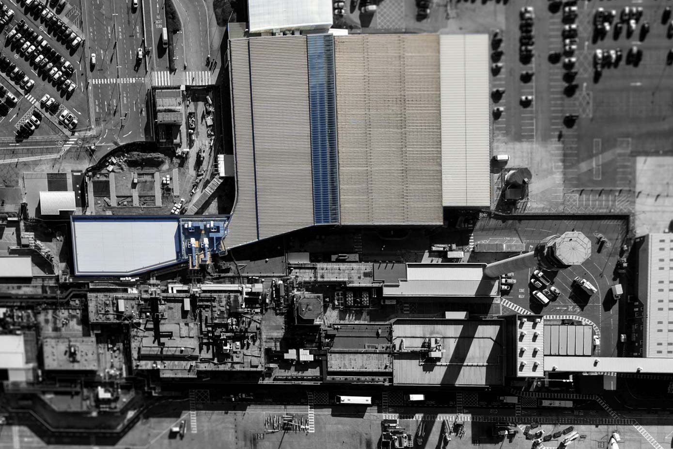 Close up of the roof installation at East Midlands Airport