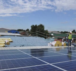 Reroofing a commercial roof