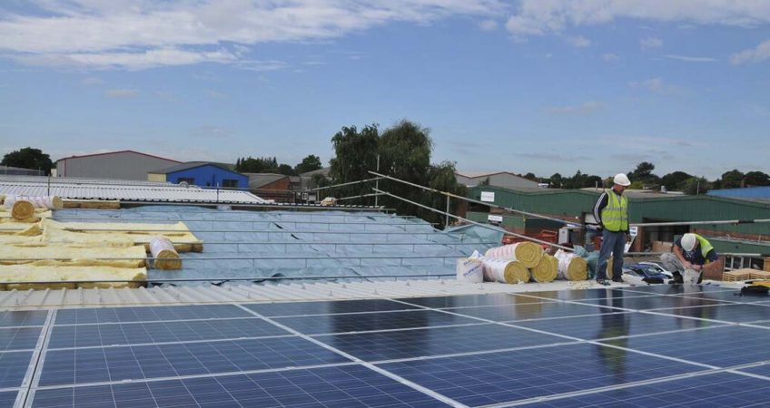 Reroofing a commercial roof