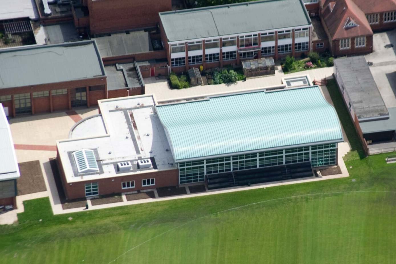 The roof of King Henry School, Coventry