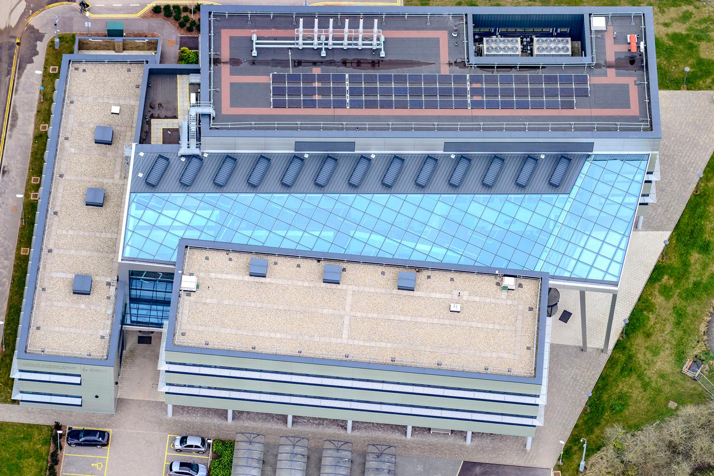 The University of Surreys School of Veterinary Medicine roof view